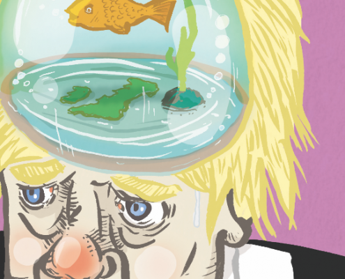 Boris Johnson - Illustration by Lee Grace Illustrator, Waterford